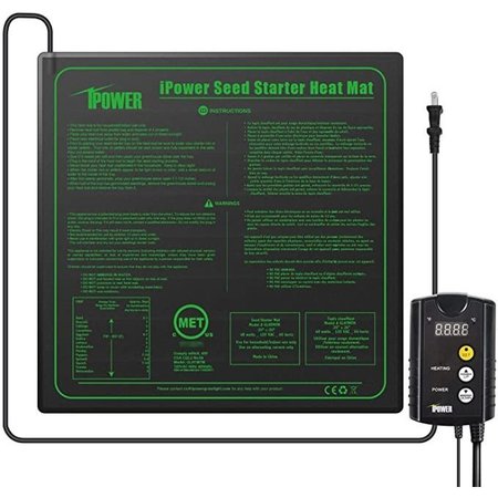 IPOWER 20" x 20" Warm Hydroponic Seedling Heat Mat GLHTMTCTRLHTMTM